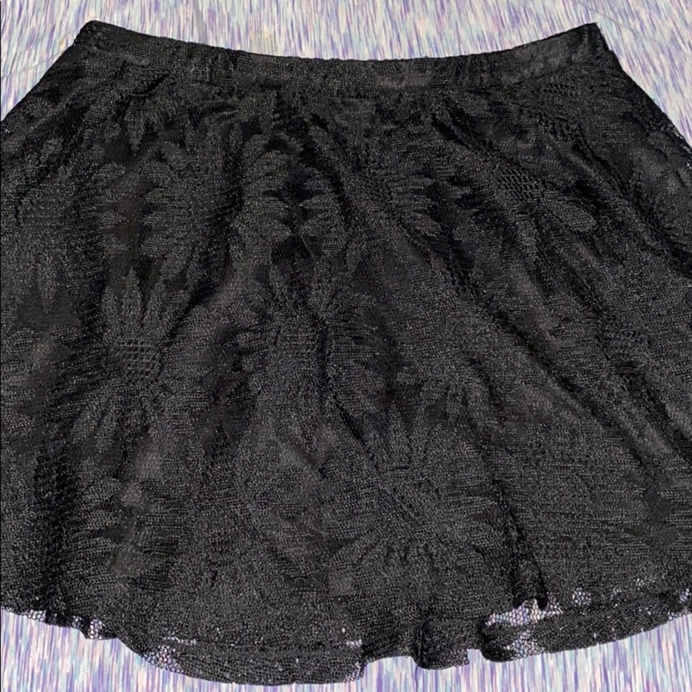 Black lace flower skirt